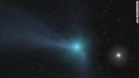 This NASA illustration shows a comet as it approaches the interior of the solar system. 