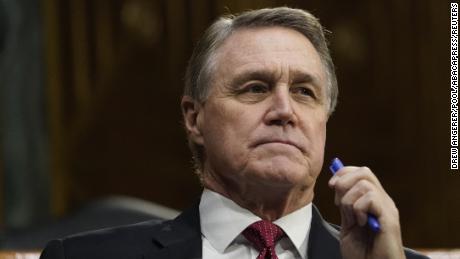 Sen. David Perdue (R-GA) attends a Senate Banking Committee hearing on Capitol Hill on September 24, 2020 in Washington.