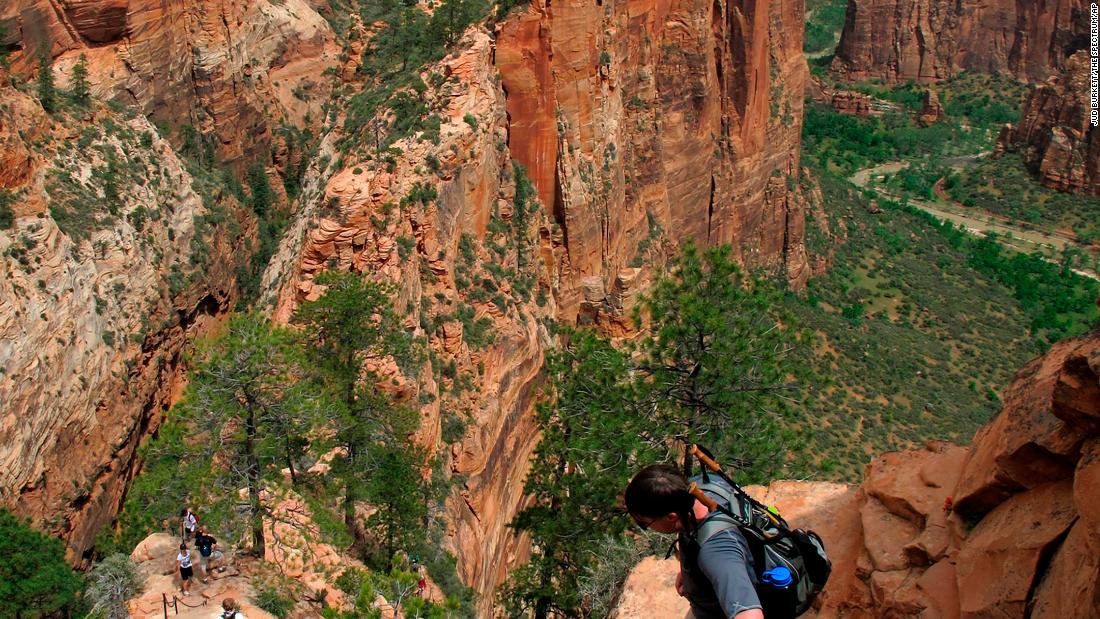 Hiking Angels Landing with a permit