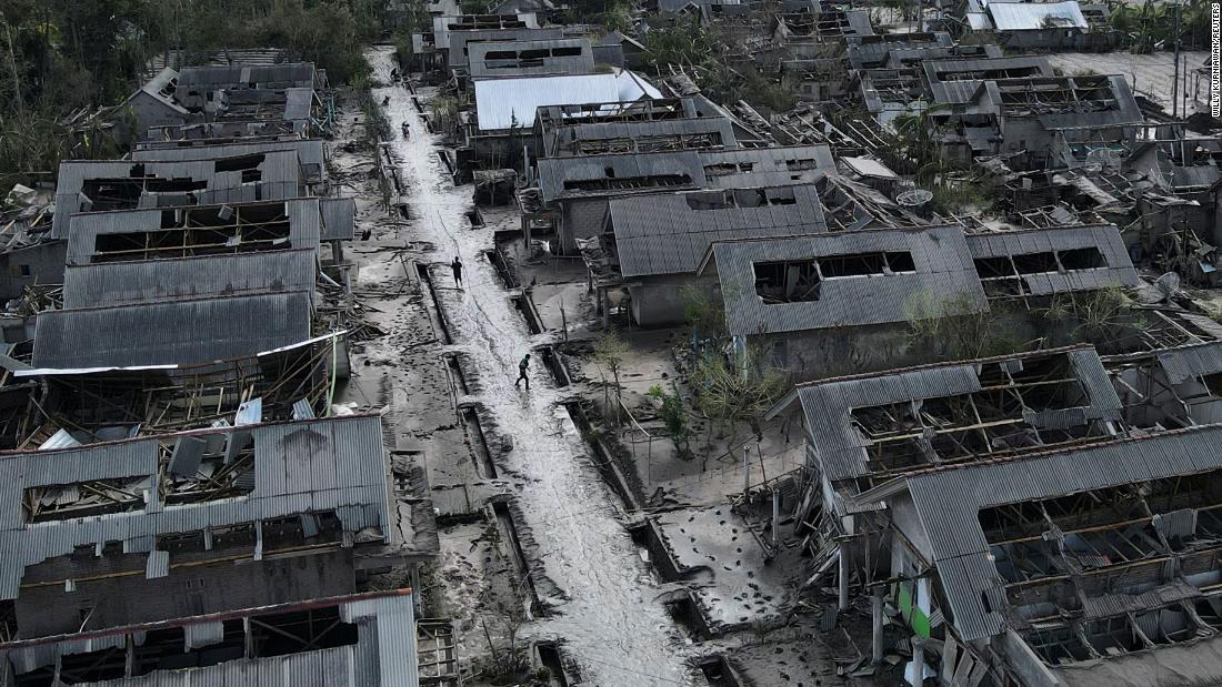 An aerial view of the village of Curah Kobokan.