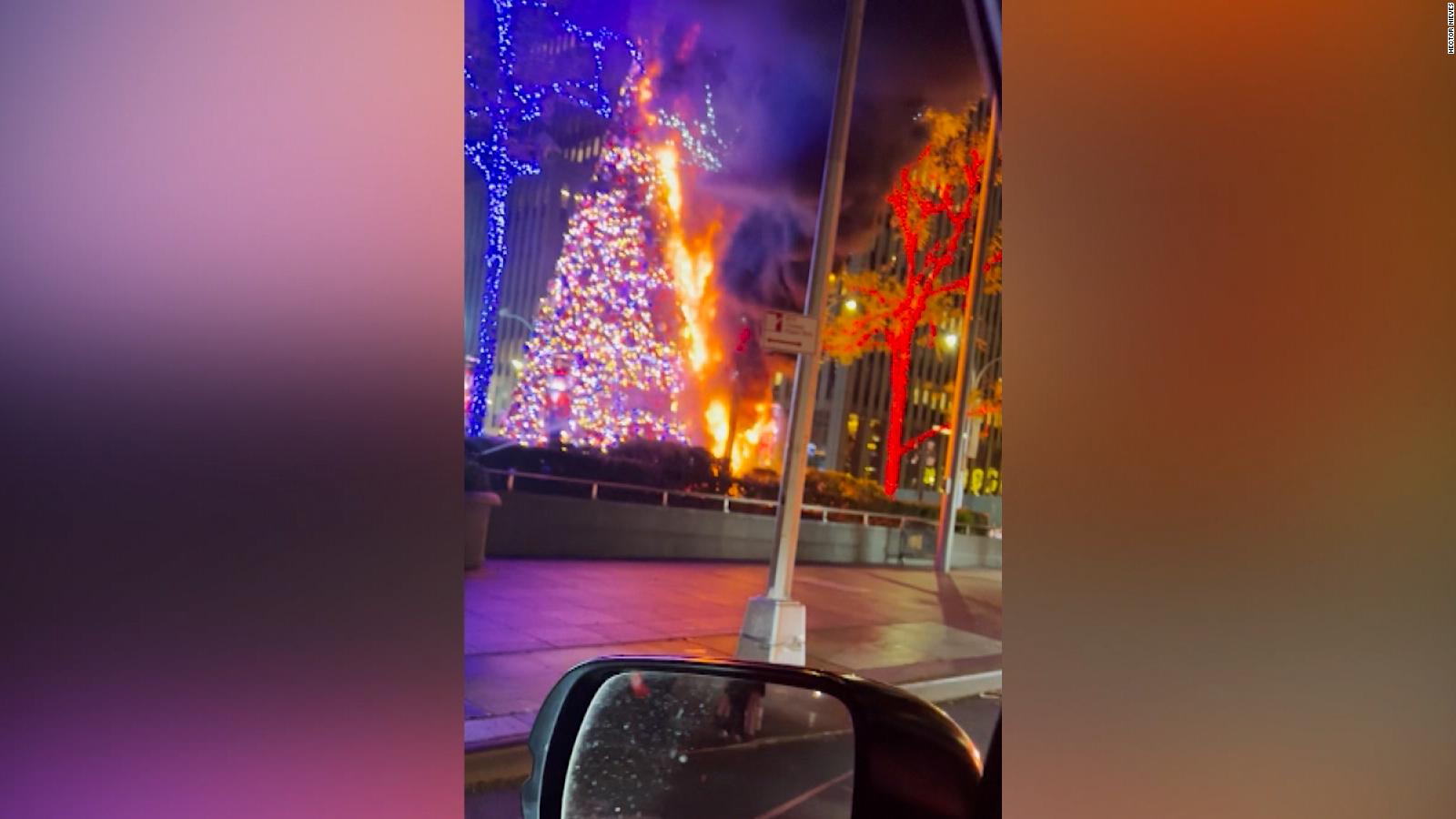 Fox 10 Christmas Tree Cutting Permit 2022 Christmas Tree Outside Fox News Hq Engulfed In Flames - Cnn Video