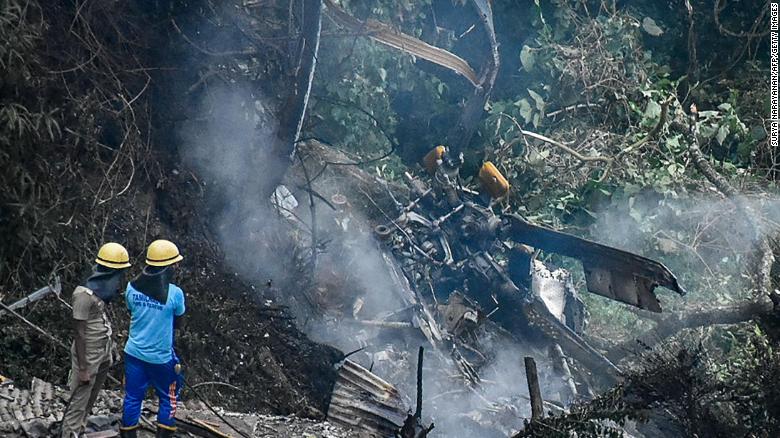 Sole survivor of India helicopter crash fights for his life as country mourns victims