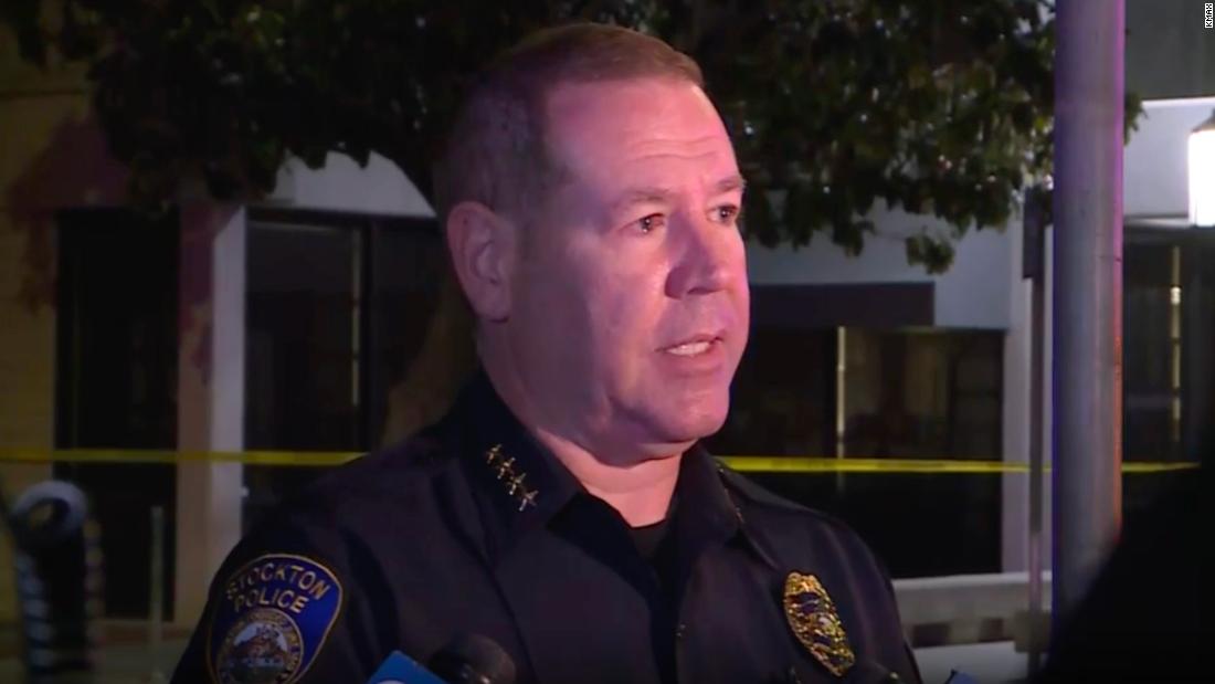 Stockton, California, police fatally shot an armed man who charged at them at a police station, chief says