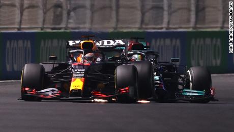Verstappen and Hamilton collide in Saudi Arabia.