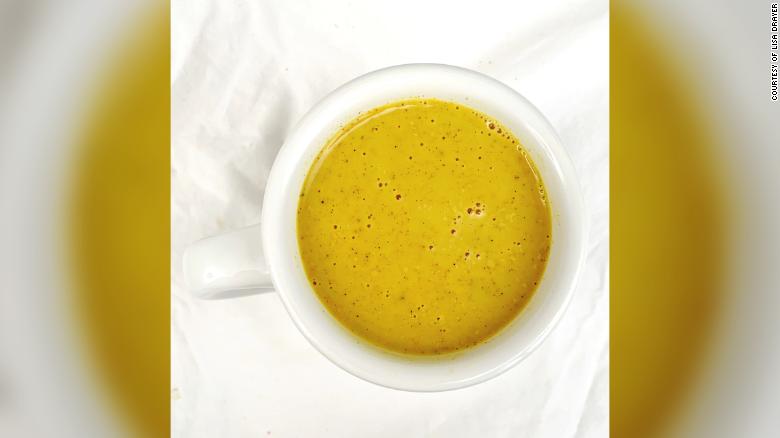 Anti-inflammatory golden milk is filled with many healthy spices including tumeric and cardamom.