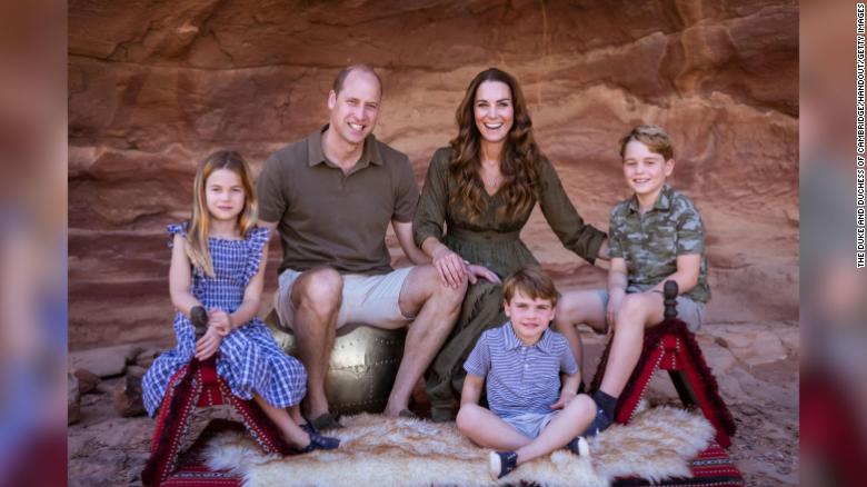 William and Kate have shared their family Christmas card