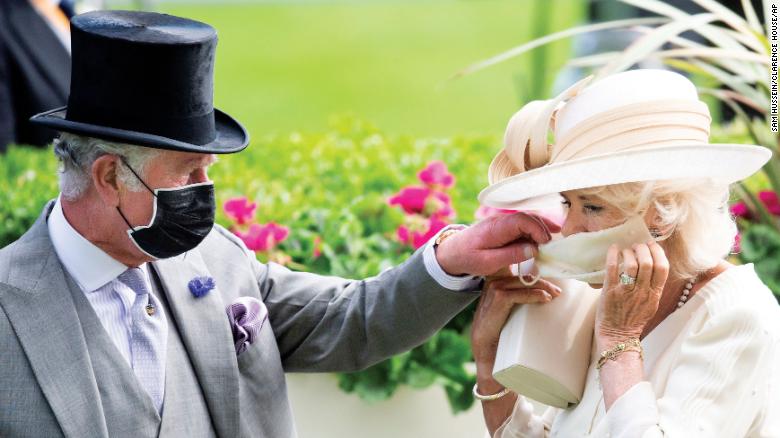 The photo chosen by Charles and Camilla for their Christmas card was taken at Royal Ascot this year.  