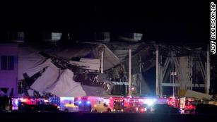 Amazon warehouse collapses after tornado leaves at least two dead