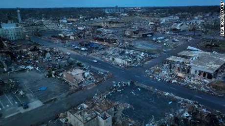 Tornado devastation captured by incredible drone video