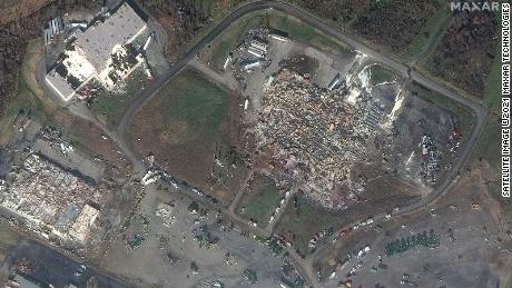 The candle factory in Mayfield, Kentucky, was destroyed by a tornado.