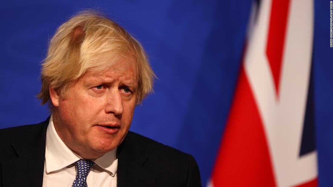 Boris Johnson pictured hosting Downing Street virtual Christmas quiz last year