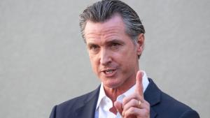 Los Angeles, CA - November 10:Gov. Gavin Newsom takes questions during a press conference on COVID-19 vaccination and housing for homeless veterans at the West Los Angeles VA Medical Center in Los Angeles on Wednesday, November 10, 2021. (Photo by Sarah Reingewirtz/MediaNews Group/Los Angeles Daily News via Getty Images)