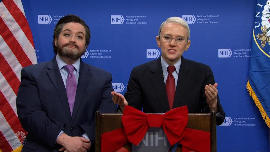 Kate McKinnon returns to 'SNL' as Dr. Anthony Fauci with a holiday pandemic message