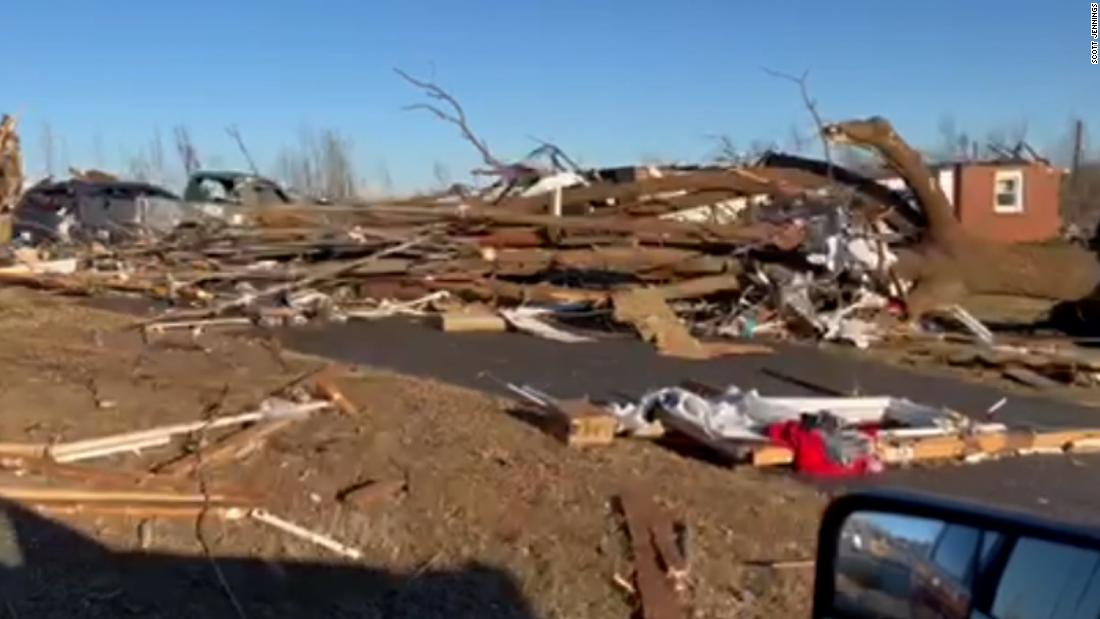 Tornadoes wreak devastation, with officials estimating 75% of one Kentucky town gone