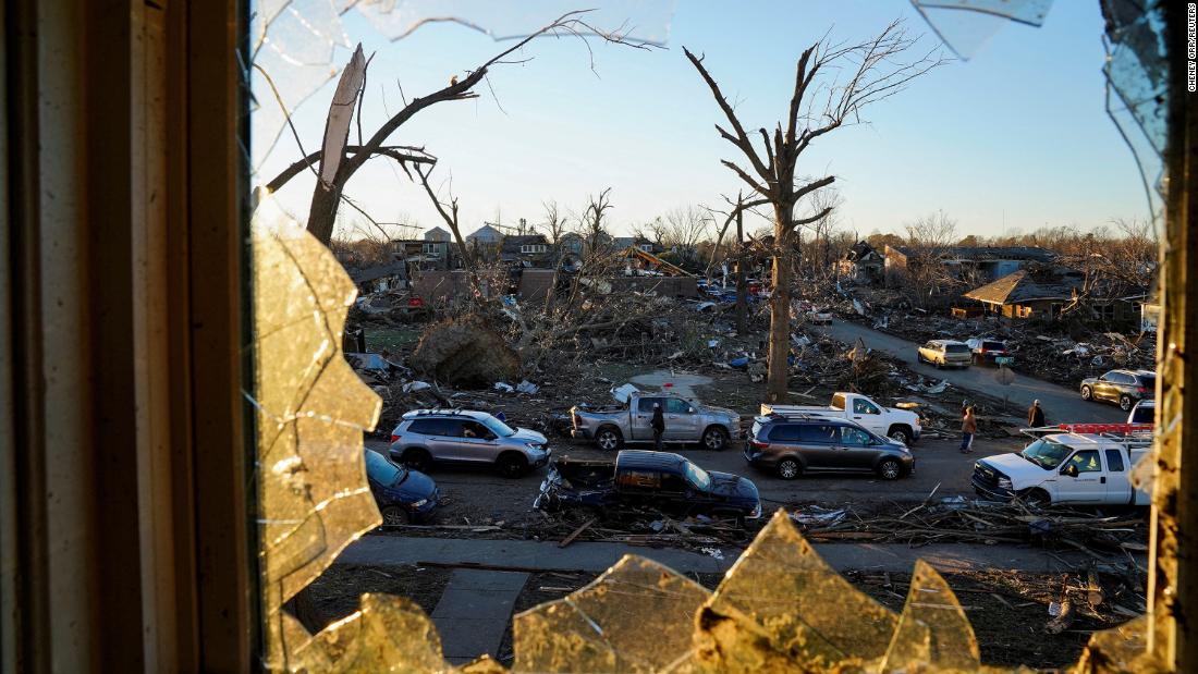 In one Kentucky town, many tornado survivors are left with just the clothes on their backs