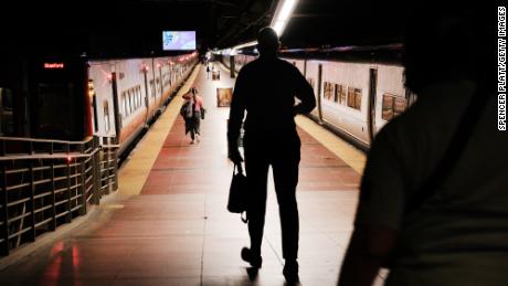 People walk to get a train in Grand Central Terminal on August 30, 2021 in New York City. 