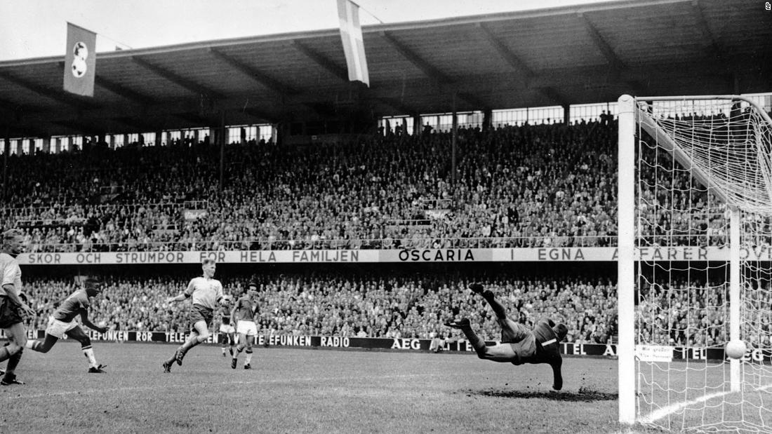 Pelé scores Brazil&#39;s third goal during the 1958 World Cup final against Sweden. Brazil won 5-2 to claim its first-ever World Cup. &quot;When we won the World Cup, everybody knew about Brazil,&quot; he told CNN&#39;s Don Riddell many years later. &quot;I think this was the most important thing I gave to my country because we were well known after that World Cup.&quot; 