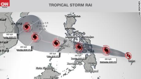 Typhoon rai track
