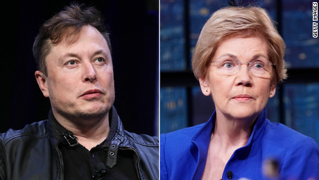 Elon Musk calls Elizabeth Warren 