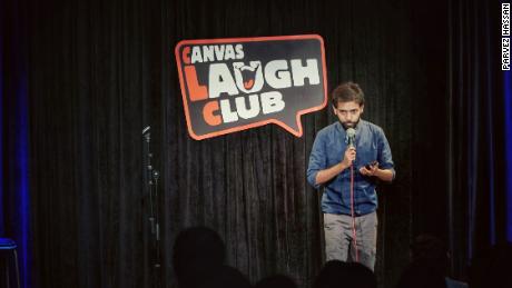 Comedian Parvez Hassan during a show. 