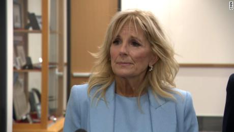 Jill Biden says the Biden administration will keep 'showing up' to help communities heal from tragedies