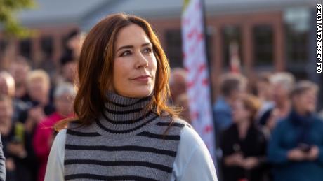 Crown Princess Mary, seen on September 25, 2021 in Jelling, Denmark 