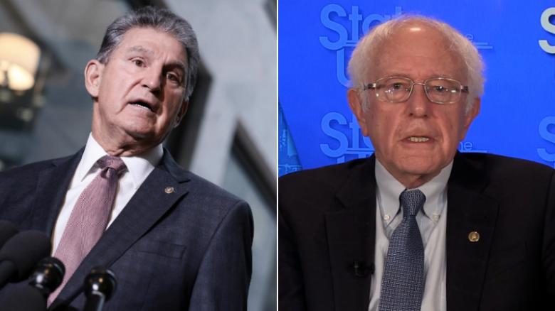 See Bernie Sanders' reaction to Manchin's announcement