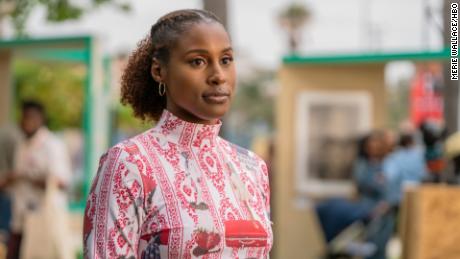 Issa Rae is shown in a scene from season five of &quot;Insecure.&quot;