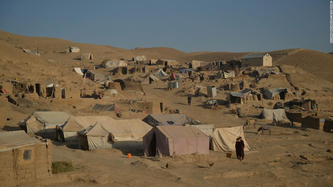 The Jar-e-Sakhi Internally Displaced People camp in Qala e Naw district of Badghis province, Afghanistan, on October 17. 