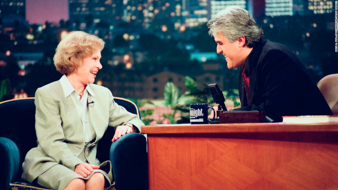 Rosalynn appears on &quot;The Tonight Show with Jay Leno&quot; in 1998.