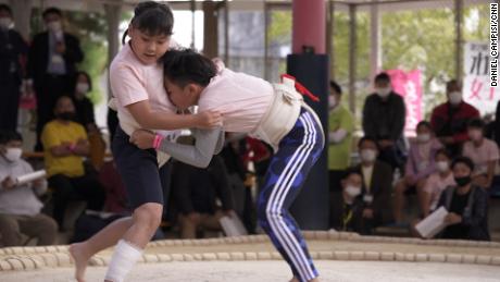 Observers say the girls seem less afraid of going head-to-head than boys during bouts.