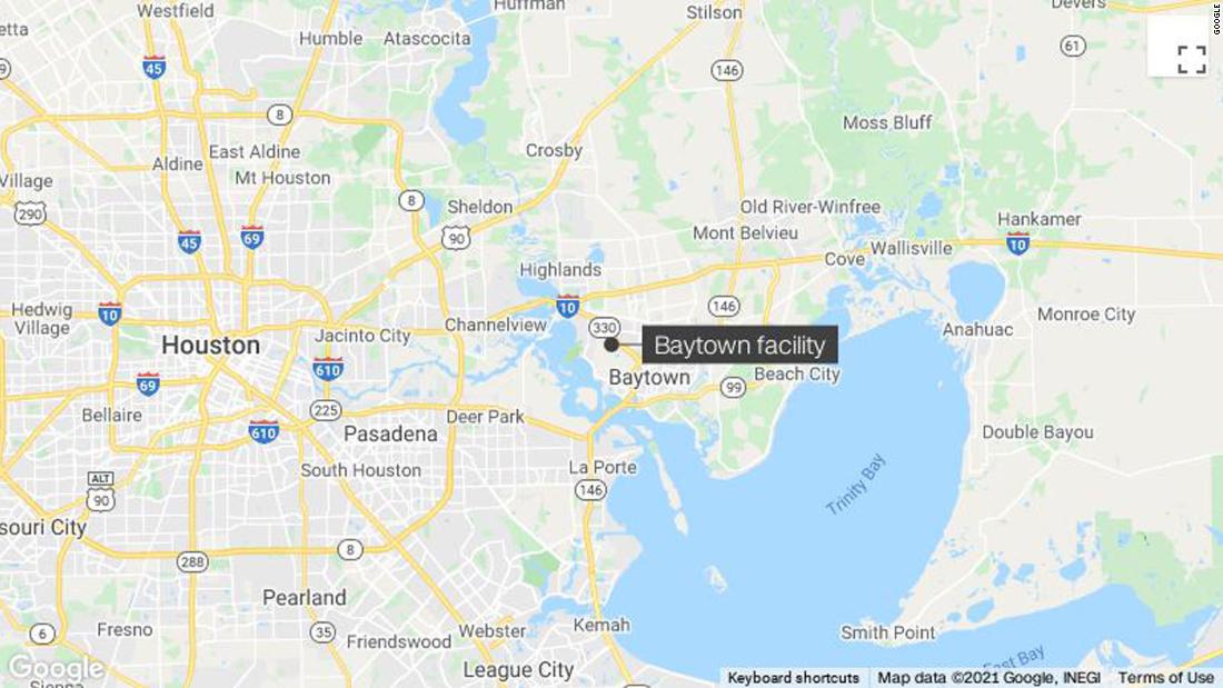 Injuries reported after an explosion at the ExxonMobil facility in Baytown, Texas