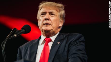 DALLAS, TEXAS - JULY 11:  Former U.S. President Donald Trump prepares to speak during the Conservative Political Action Conference CPAC held at the Hilton Anatole on July 11, 2021 in Dallas, Texas. CPAC began in 1974, and is a conference that brings together and hosts conservative organizations, activists, and world leaders in discussing current events and future political agendas.  (Photo by Brandon Bell/Getty Images)