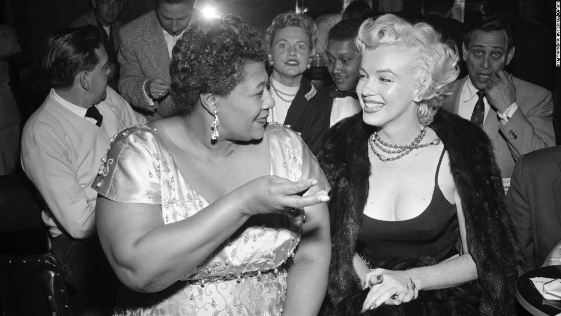 Monroe is seen with singer Ella Fitzgerald at the Tiffany Club in Hollywood, California, in 1954. &quot;My very favorite person, and I love her as a person as well as a singer, I think she&#39;s the greatest, and that&#39;s Ella Fitzgerald,&quot; said Monroe.