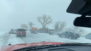 Up to 20 cars were involved in a crash in Nevada, with drivers reporting whiteout conditions, according to the Washoe County Sheriff&#39;s Office.