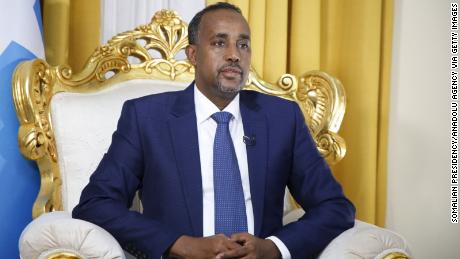 Prime Minister Mohamed Hussein Roble as lawmakers approved him as prime minister after a landslide vote, in Mogadishu, on September 23, 2020.