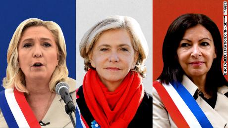 French far-right leader Marine Le Pen, center-right Republican Valérie Pécresse and Socialist nominee Anne Hidalgo are all running to become France&#39;s first female president.