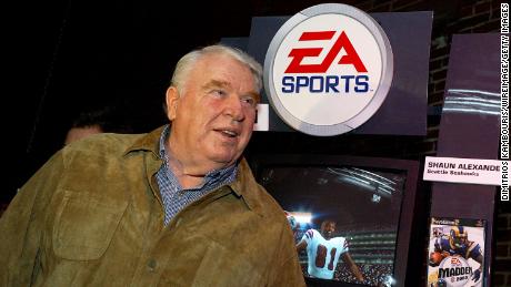 John Madden attends the EA Sports tournament during Super Bowl XXXVII in San Diego in 2003.