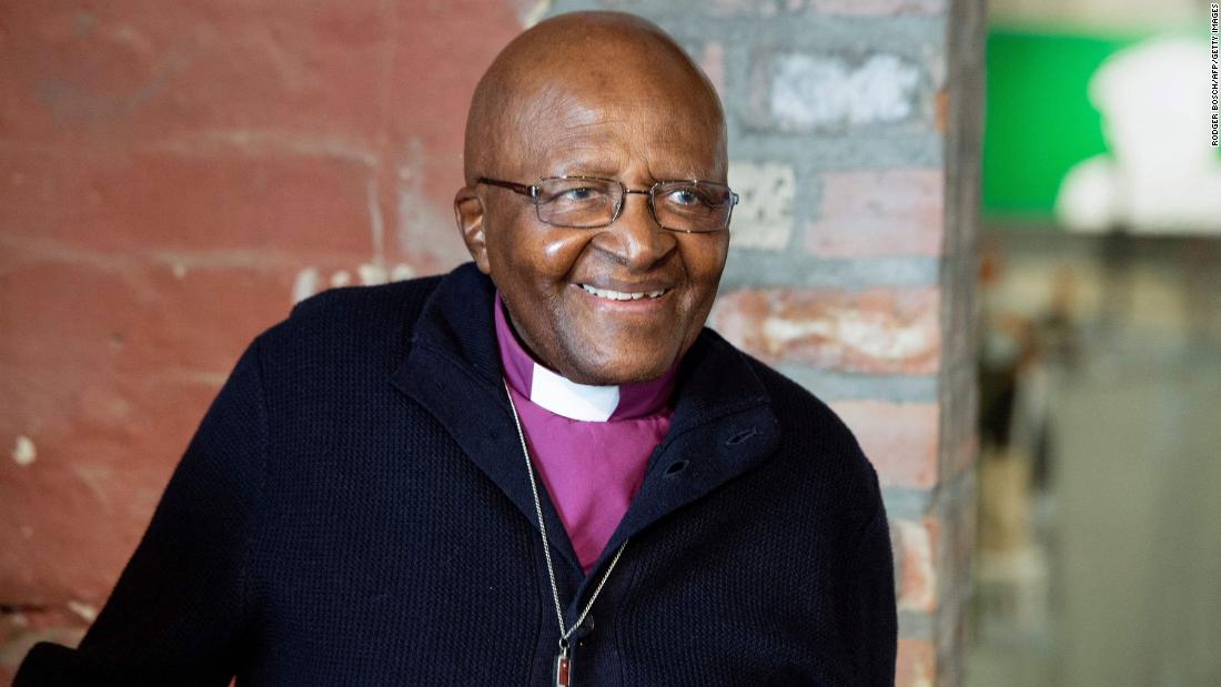 Archbishop Desmond Tutu attends an event in Cape Town, South Africa, in April 2019.