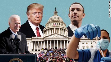 The January 6 insurrection, Biden&#39;s inauguration, Trump&#39;s exit, Facebook&#39;s challenges in DC and the availability of Covid-19 vaccines were some of the top stories of the year. 