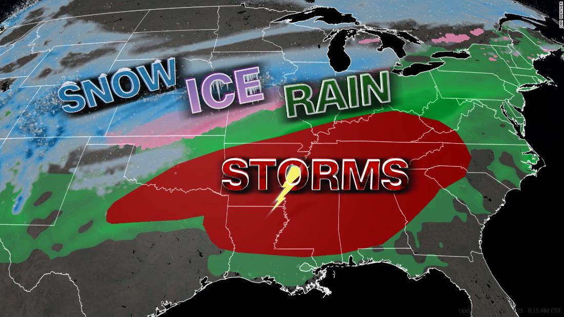New Year's Eve forecast calls for severe storms, flooding and snow