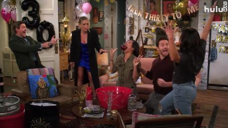 Hilary Duff as Sophie (second from left) leads the ensemble cast of &quot;How I Met Your Father.&quot;