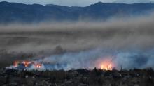 The Marshall Fire burns out of control Thursday in Broomfield, Colorado.