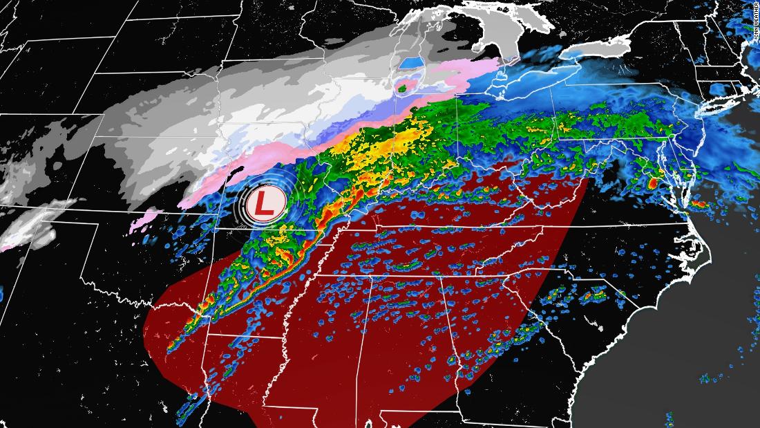 Snow, ice, flooding and severe storms will ring in 2022