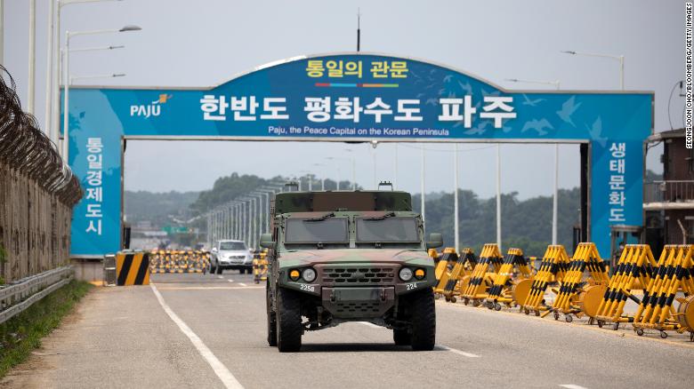 An unidentified person crossed the heavily militarized border from South Korea into North Korea