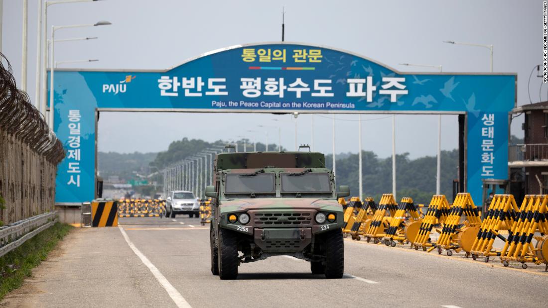 An unidentified person crossed the heavily militarized border from South Korea into North Korea