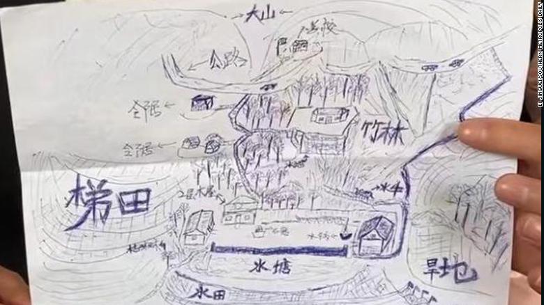 Map drawn from memory helps man reunite with family decades after abduction