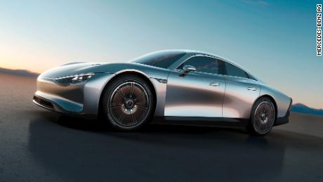 A rendering of the Mercedes-Benz Vision EQXX.
