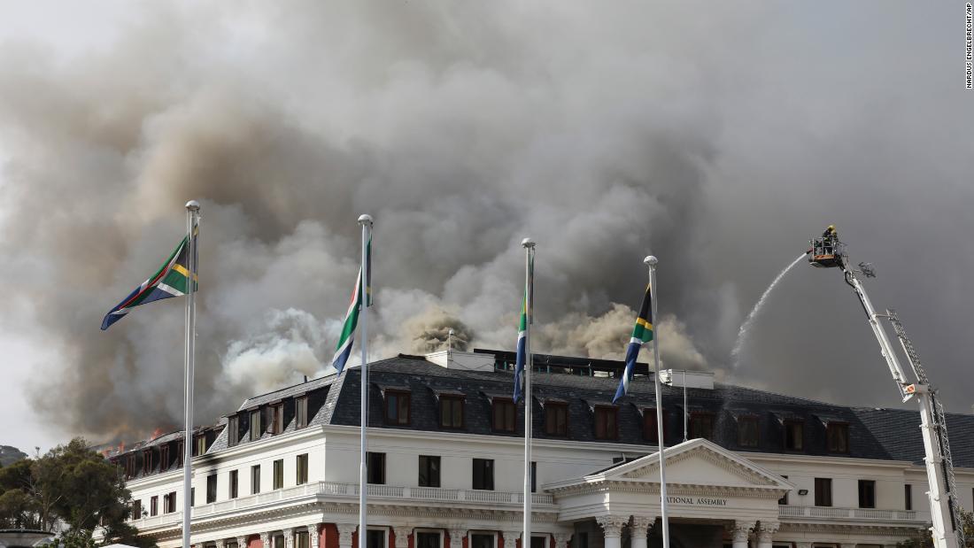Suspect arrested and charged as fire reignites at South Africa’s Parliament – CNN