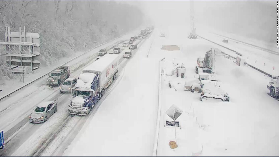 Motorists spent hours on an icy, major interstate in Virginia